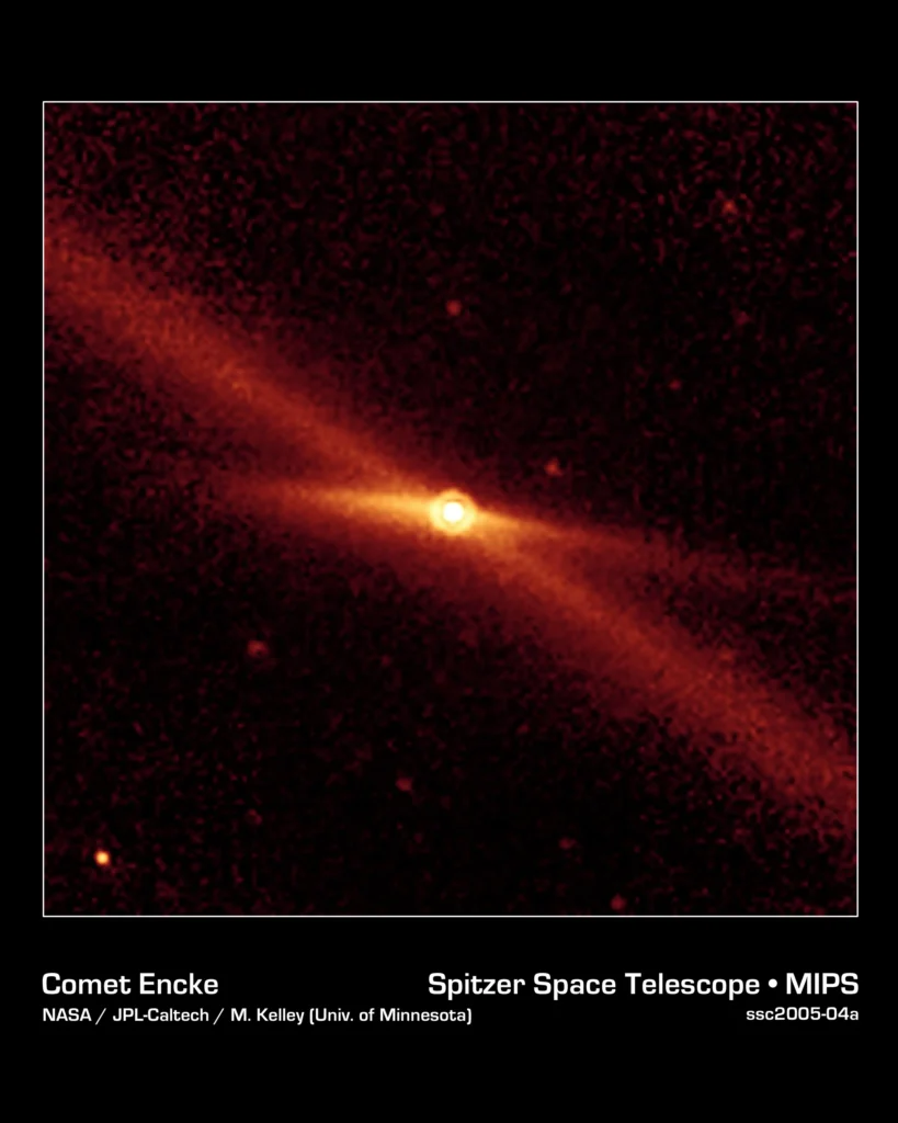 cometa encke visto con Telescopio espacial Spitzer