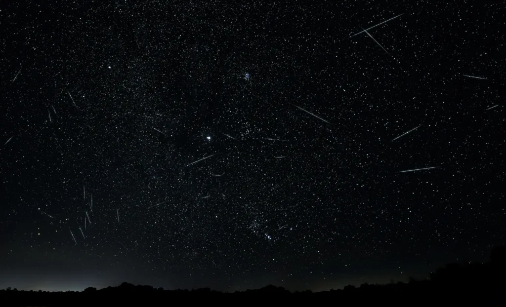 pasaje nocturnos con meteoros perseidas