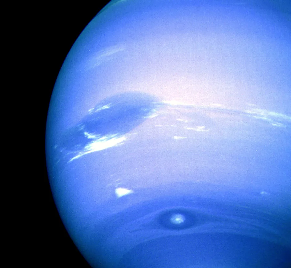 vista de tormenta en Neptuno